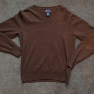 Boy’s Brown Polo Ralph Lauren Sweater Vneck Large